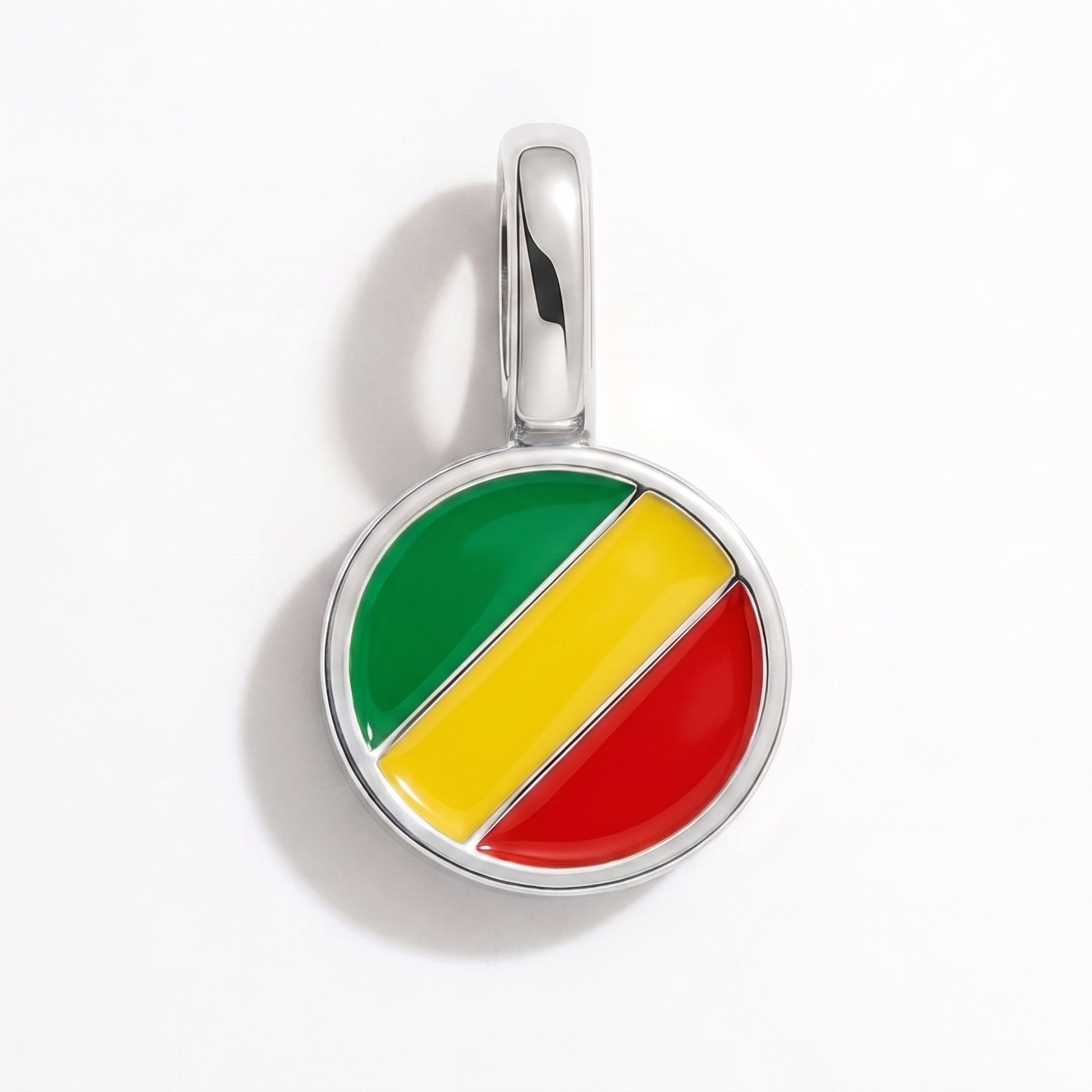 Kongo (Rep.) Flagge – Charm Silber