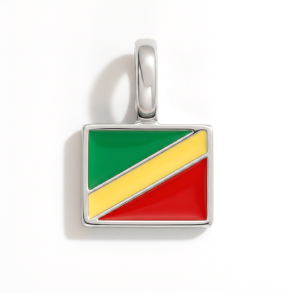 Charm - Flagge Eckig – Silber