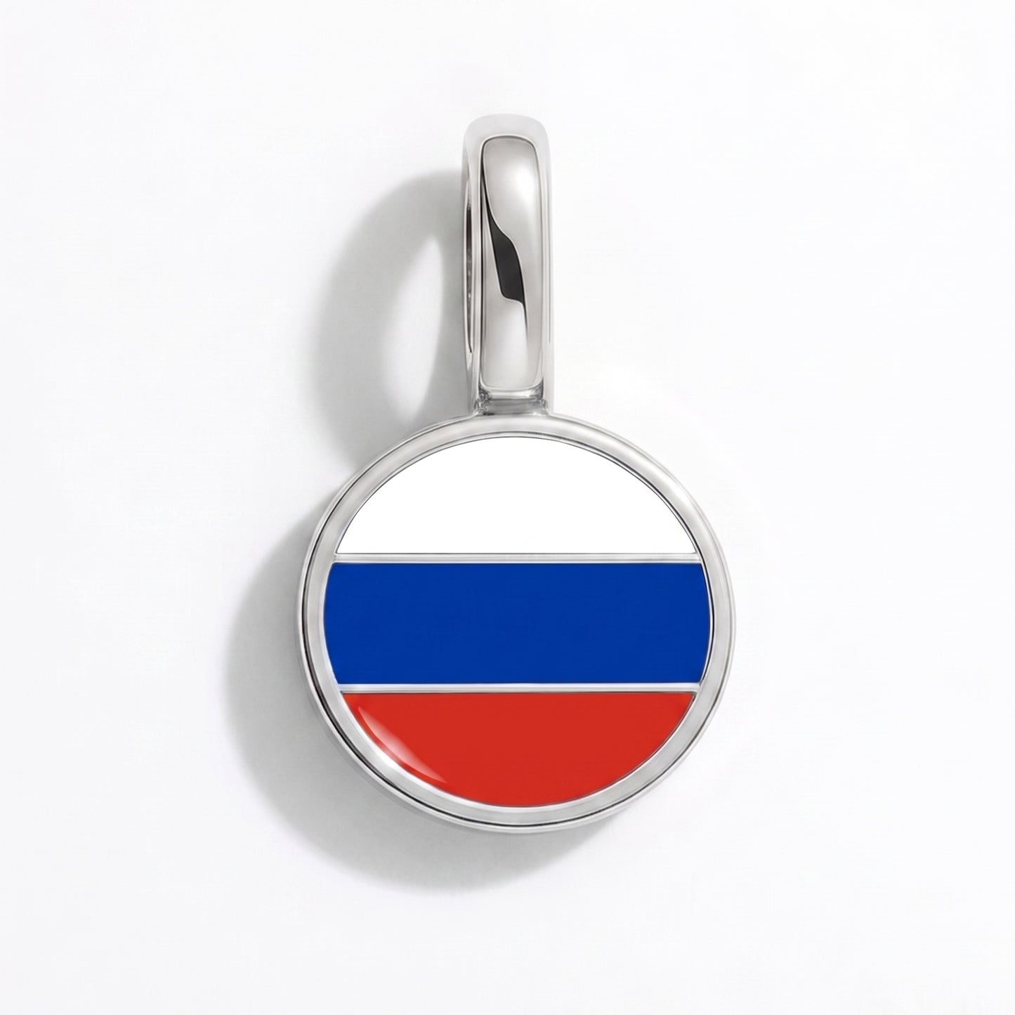 Russland Flagge – Charm Silber