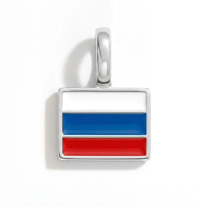 Charm - Flagge Eckig – Silber