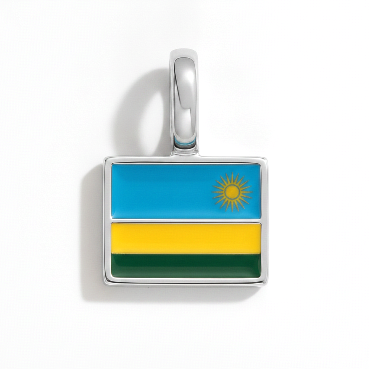 Charm - Flagge Eckig – Silber