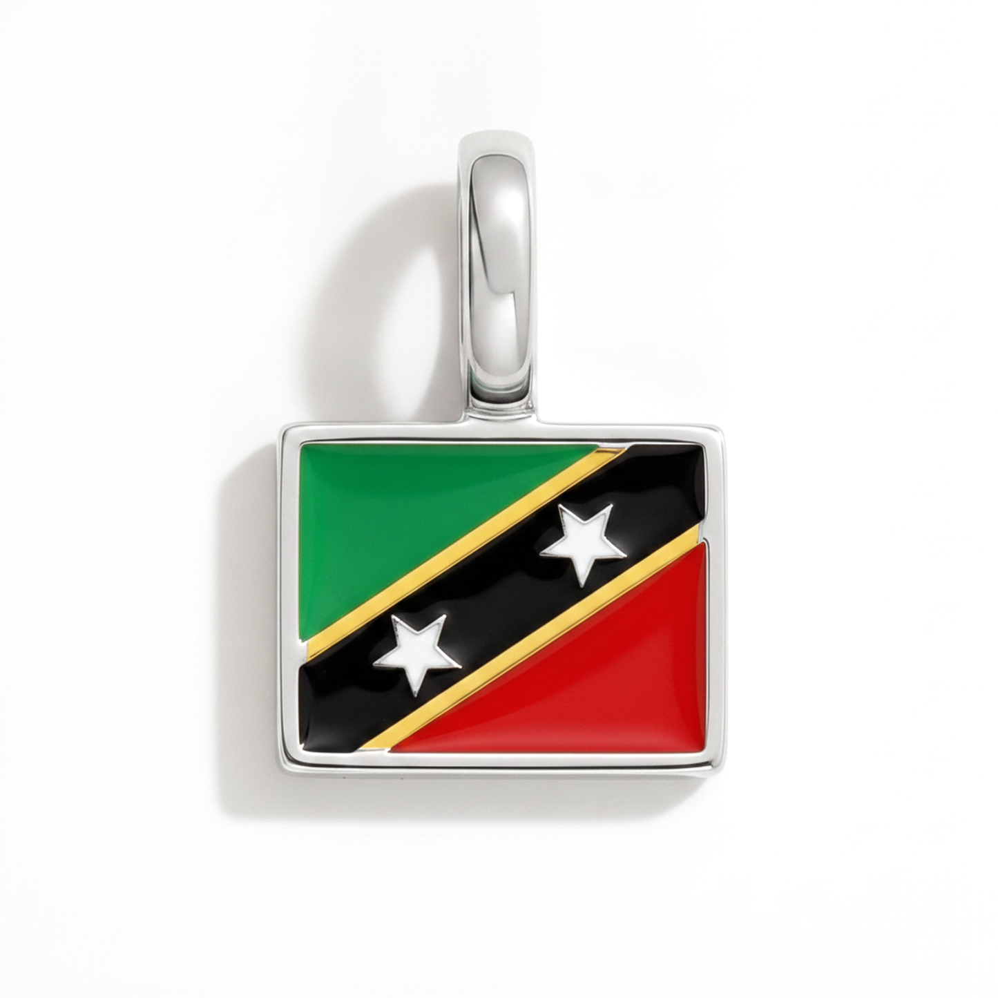 Charm - Flagge Eckig – Silber