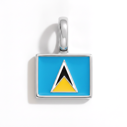 Charm - Flagge Eckig – Silber