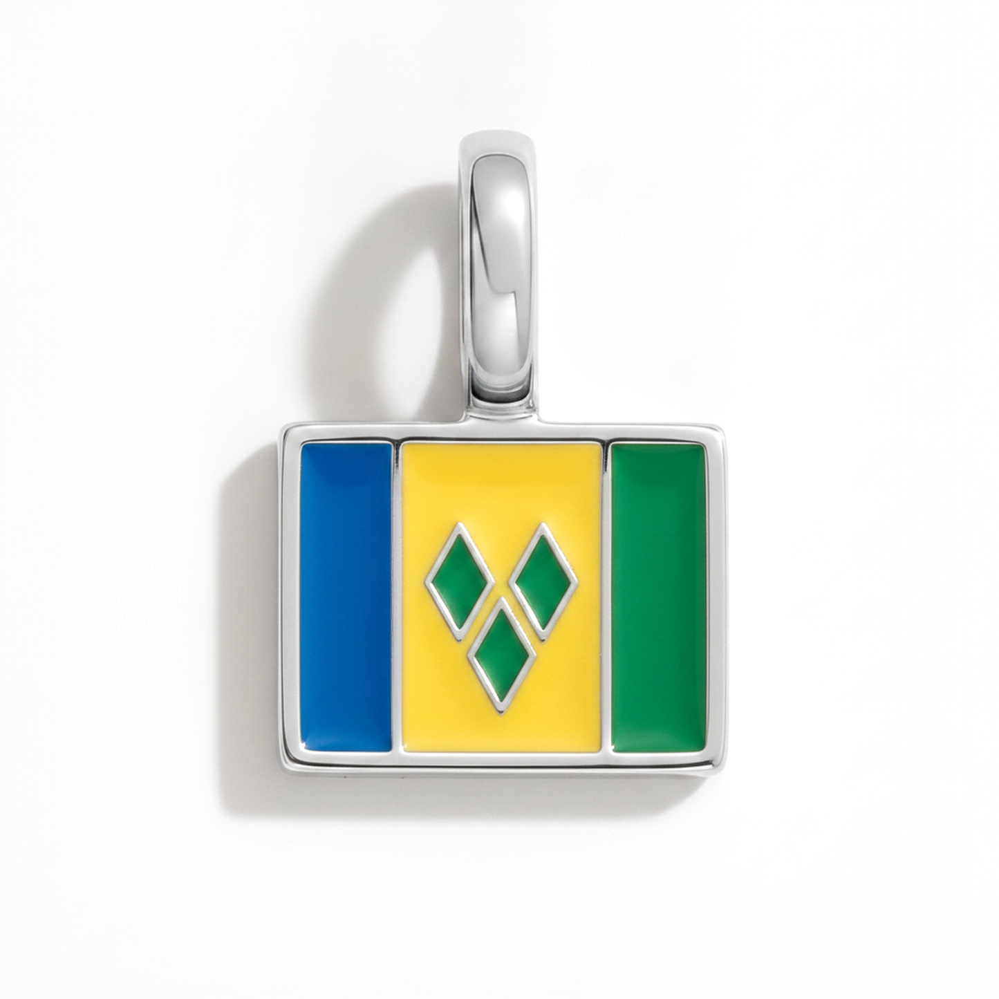 Charm - Flagge Eckig – Silber
