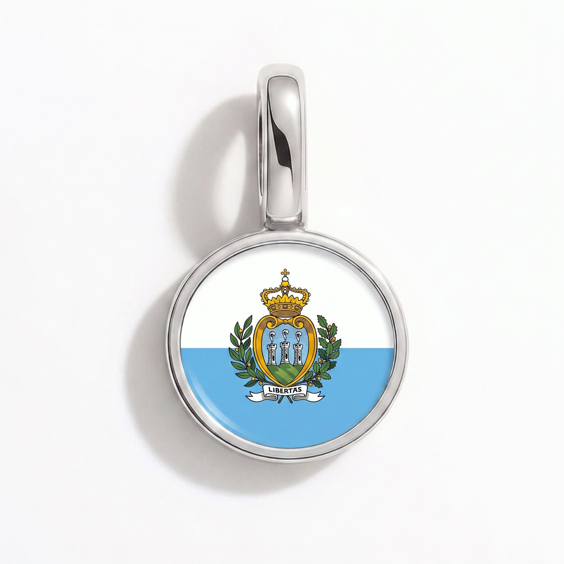 San Marino Flagge – Charm Silber
