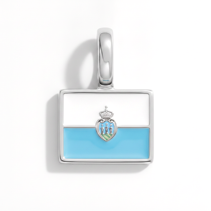 Charm - Flagge Eckig – Silber
