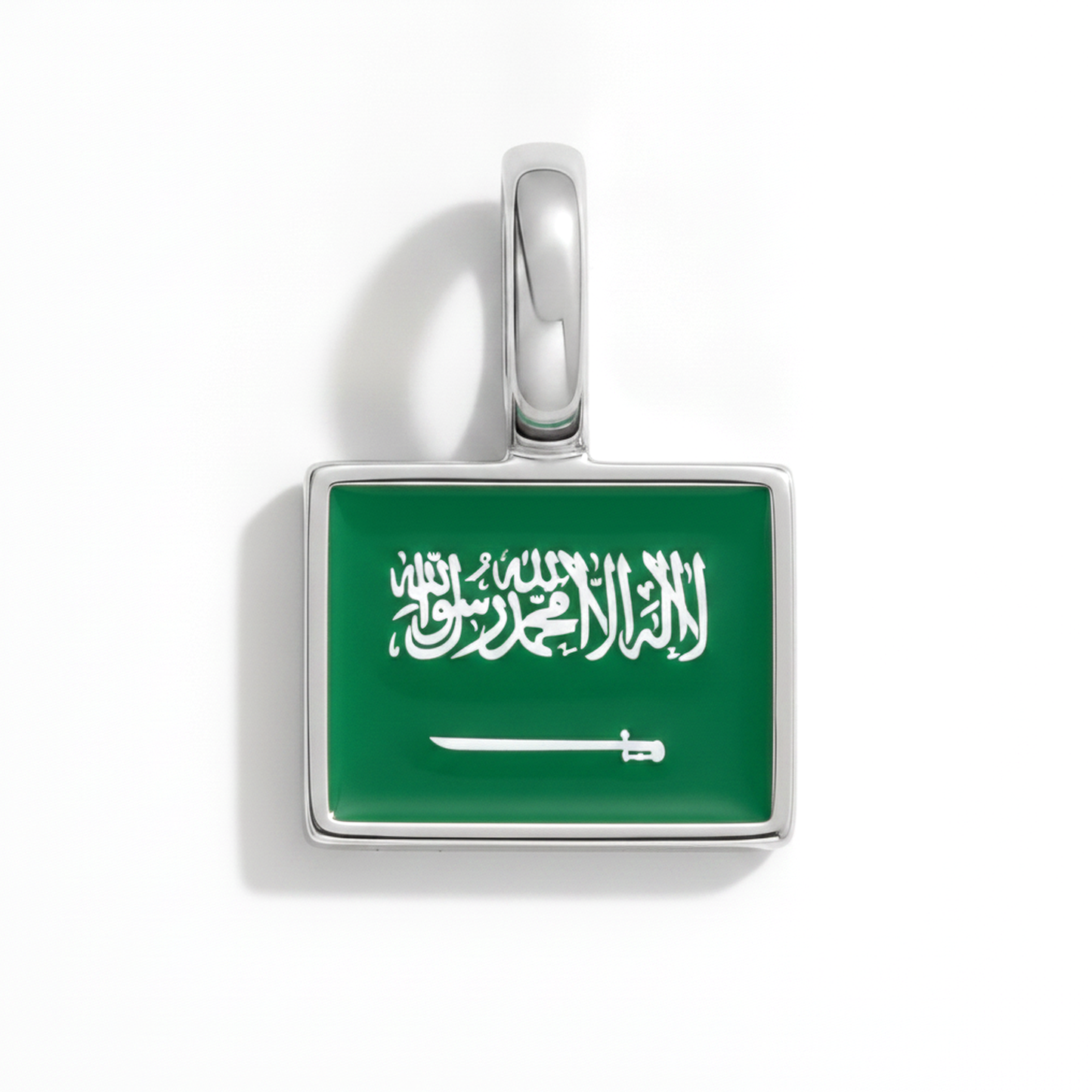 Charm - Flagge Eckig – Silber