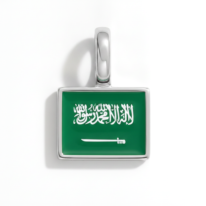 Charm - Flagge Eckig – Silber