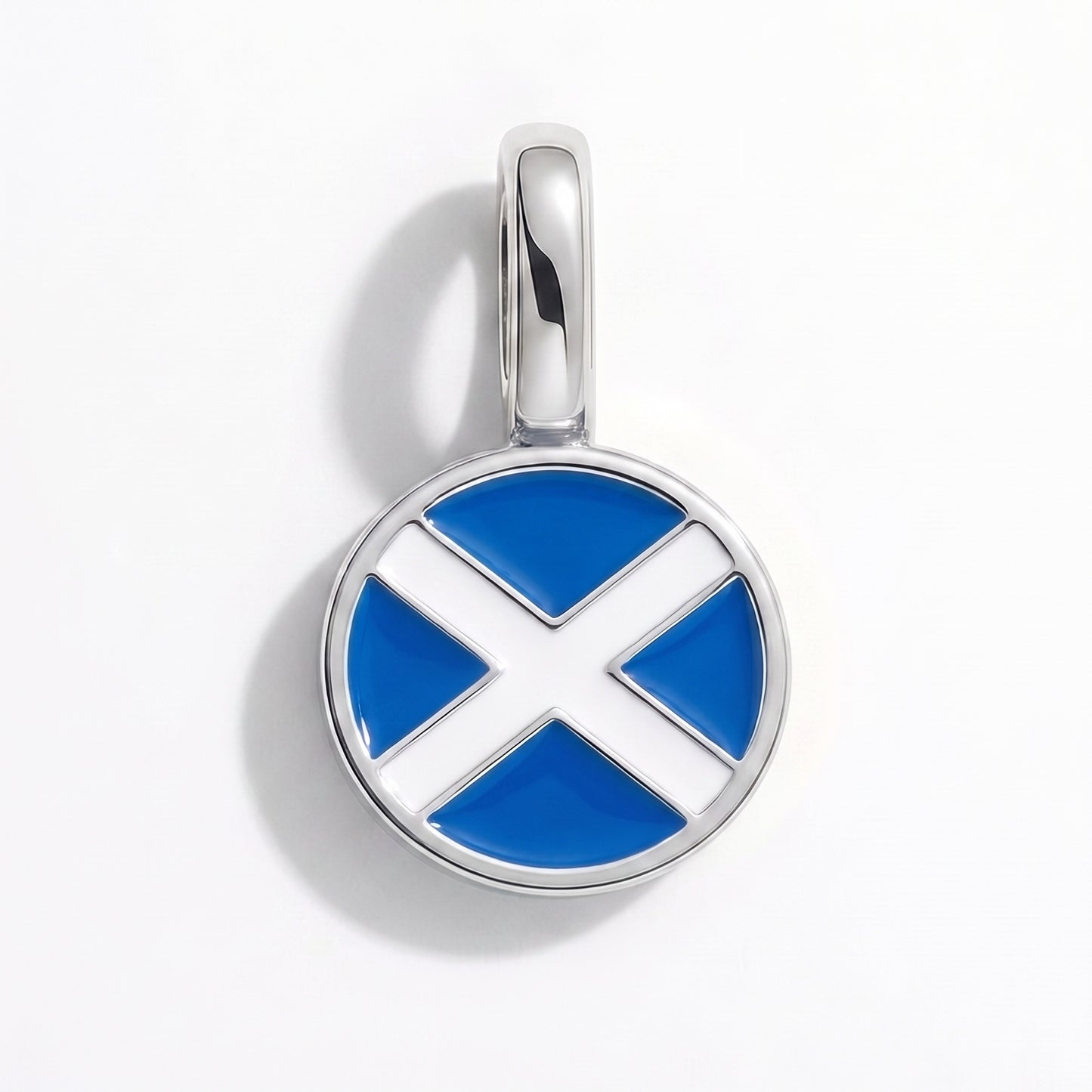 Schottland Flagge – Charm Silber