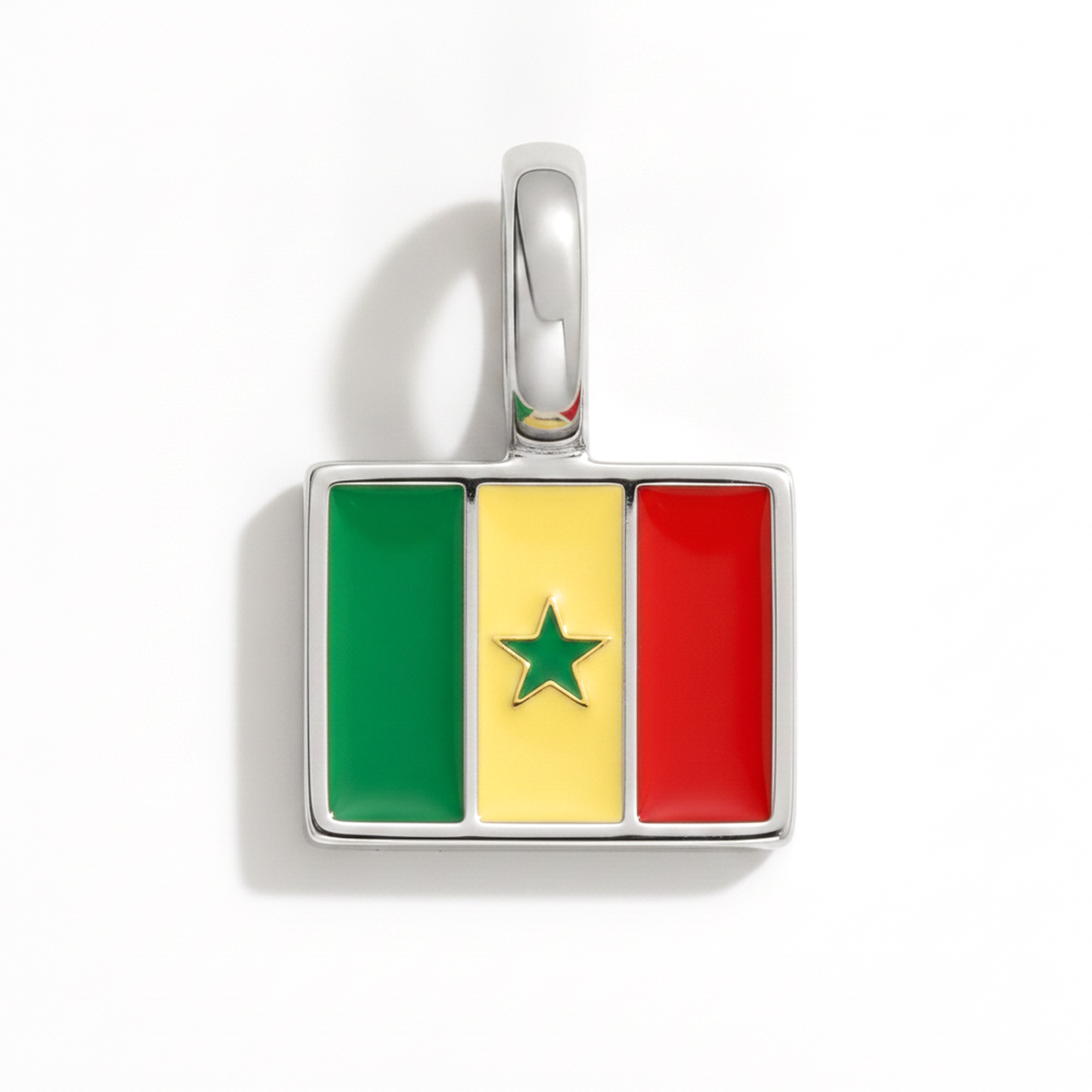 Charm - Flagge Eckig – Silber