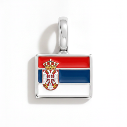 Charm - Flagge Eckig – Silber