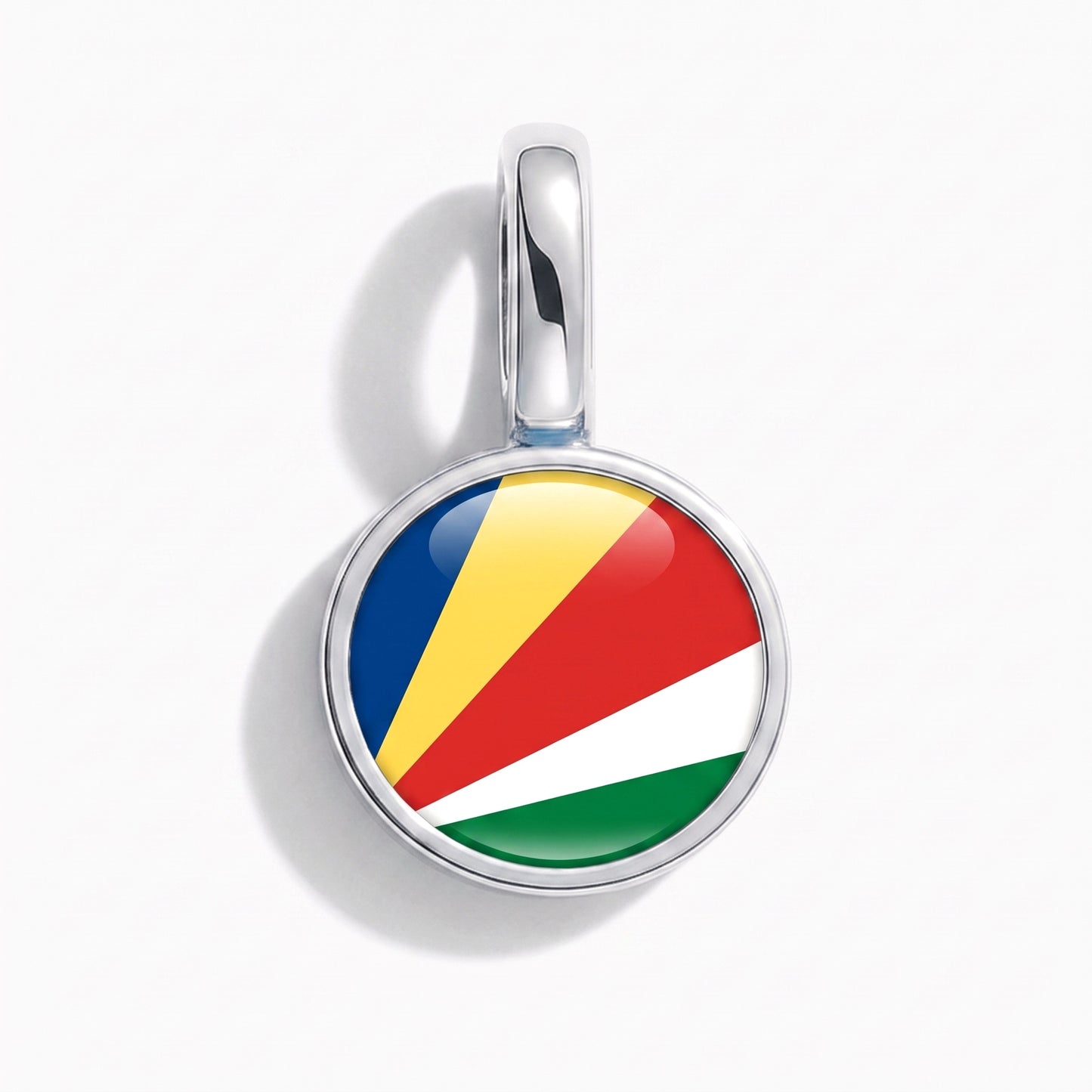 Seychellen Flagge – Charm Silber