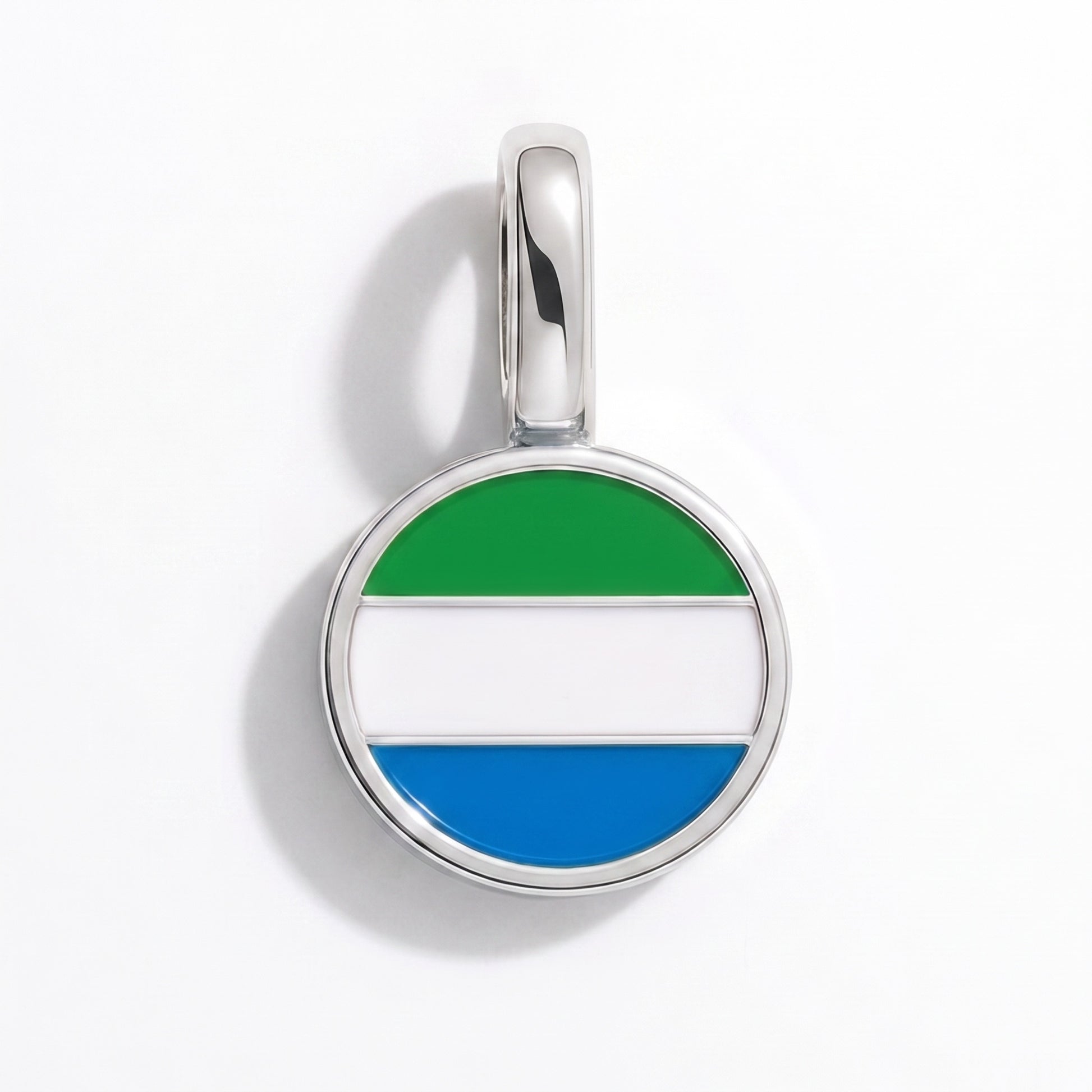 Sierra Leone Flagge – Charm Silber