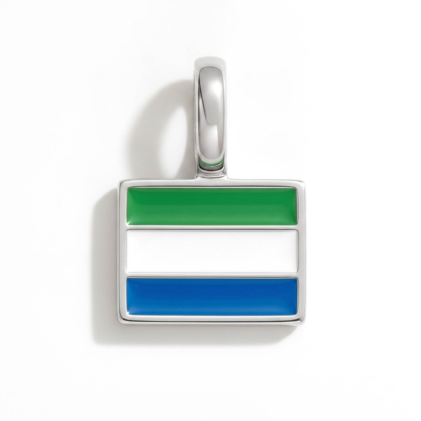 Charm - Flagge Eckig – Silber