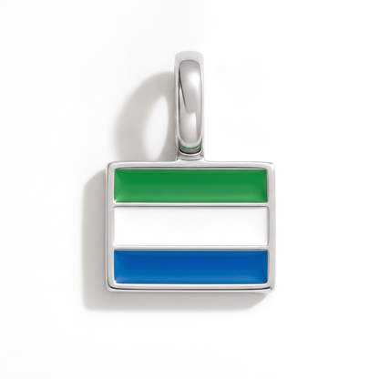 Charm - Flagge Eckig – Silber