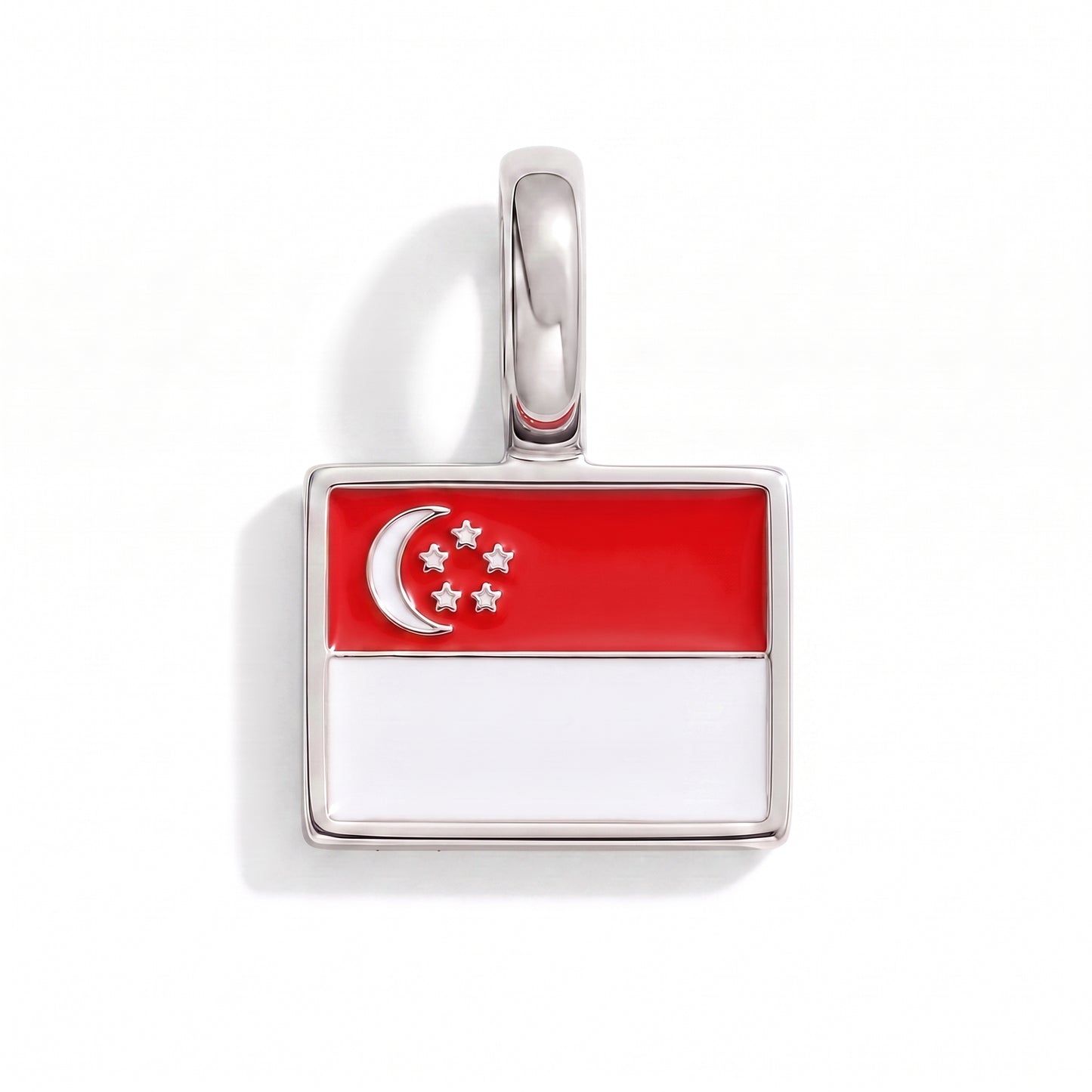 Charm - Flagge Eckig – Silber