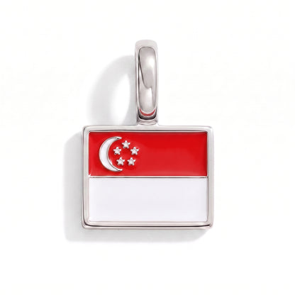 Charm - Flagge Eckig – Silber