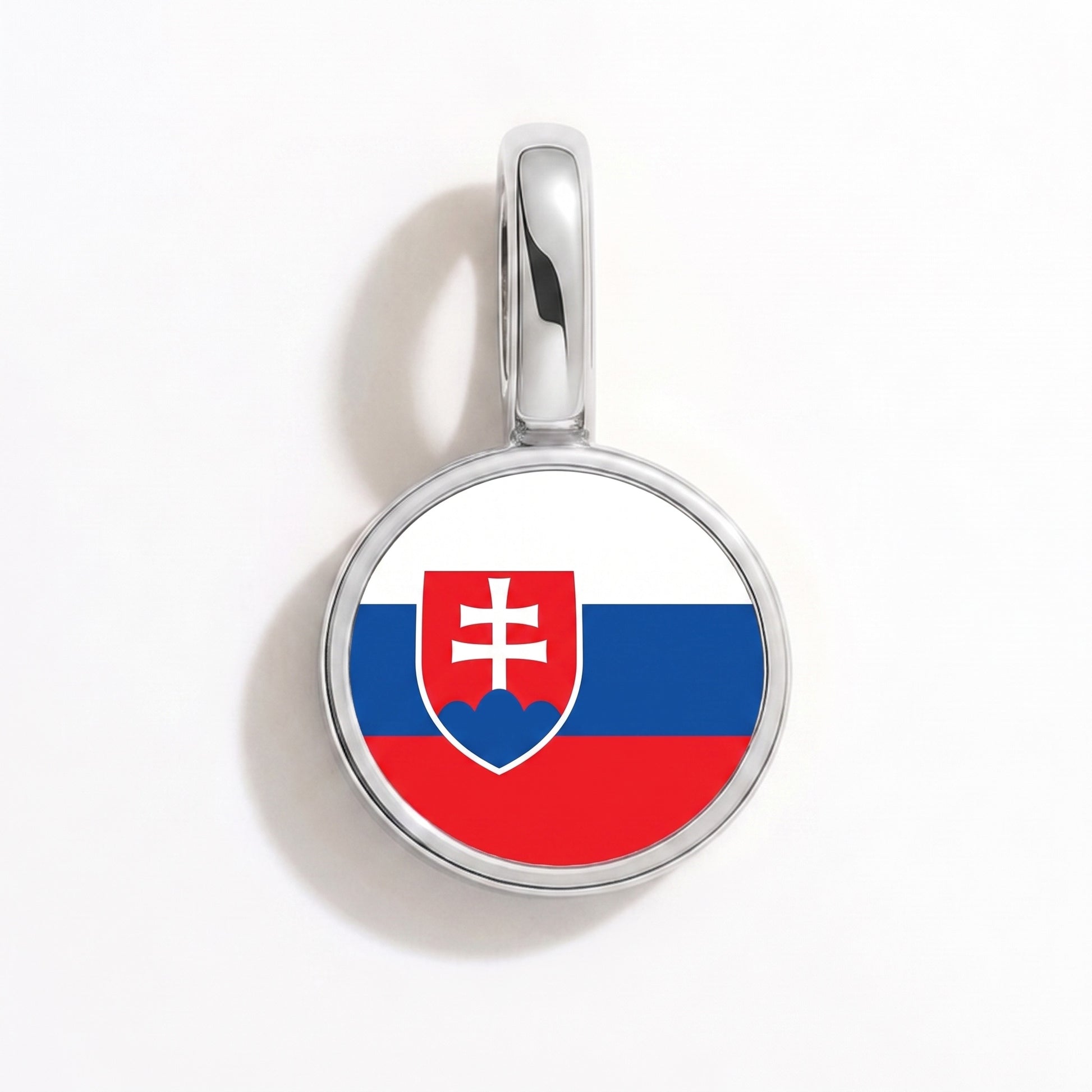 Slowakei Flagge – Charm Silber