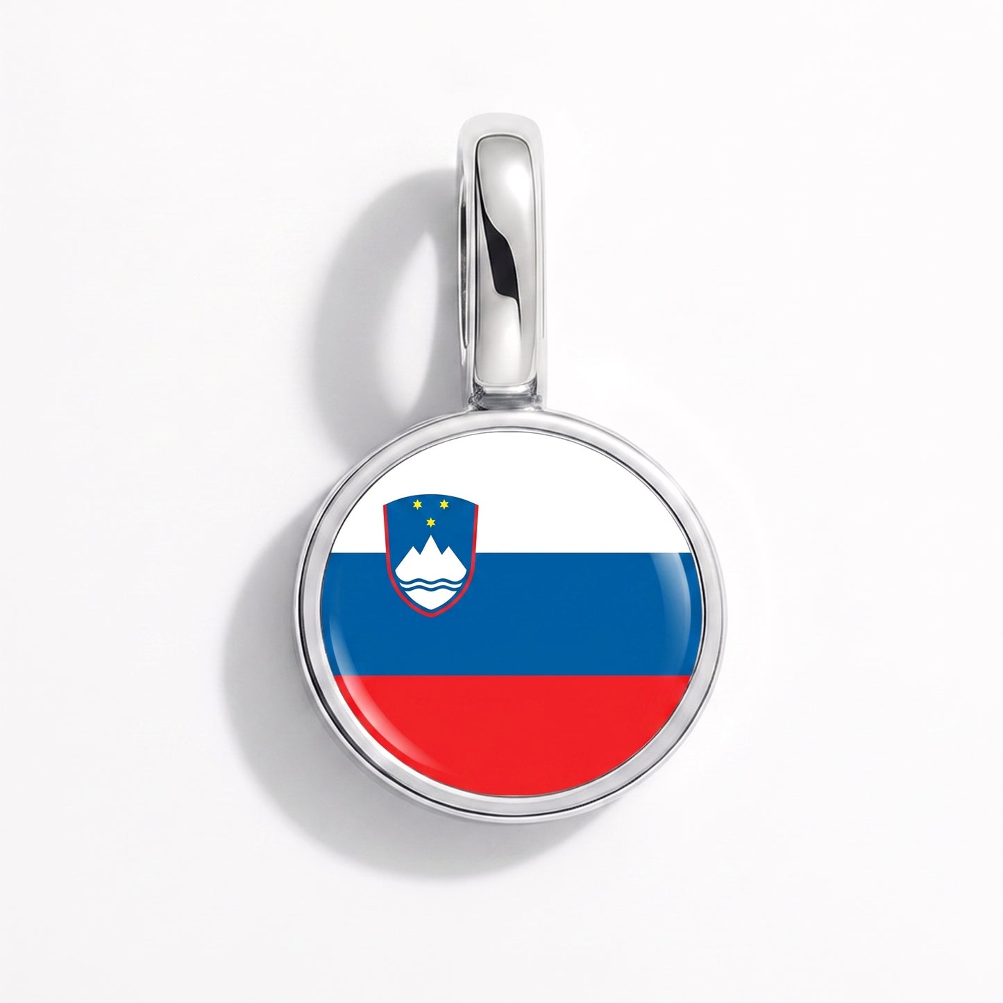 Slowenien Flagge – Charm Silber