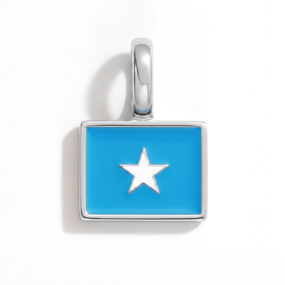 Charm - Flagge Eckig – Silber