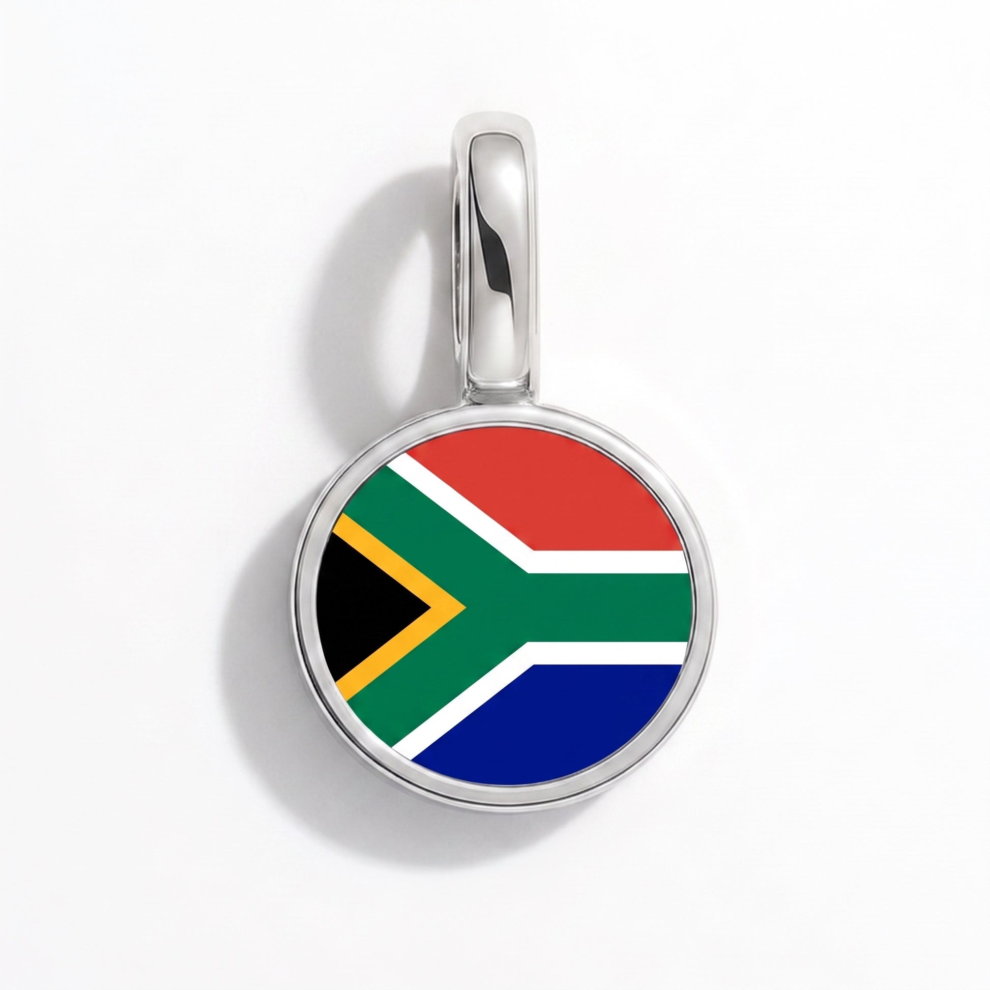 Südafrika Flagge – Charm Silber