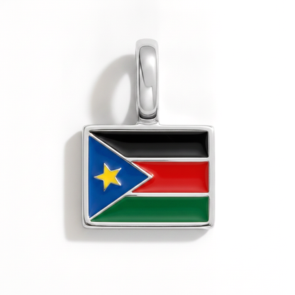 Charm - Flagge Eckig – Silber