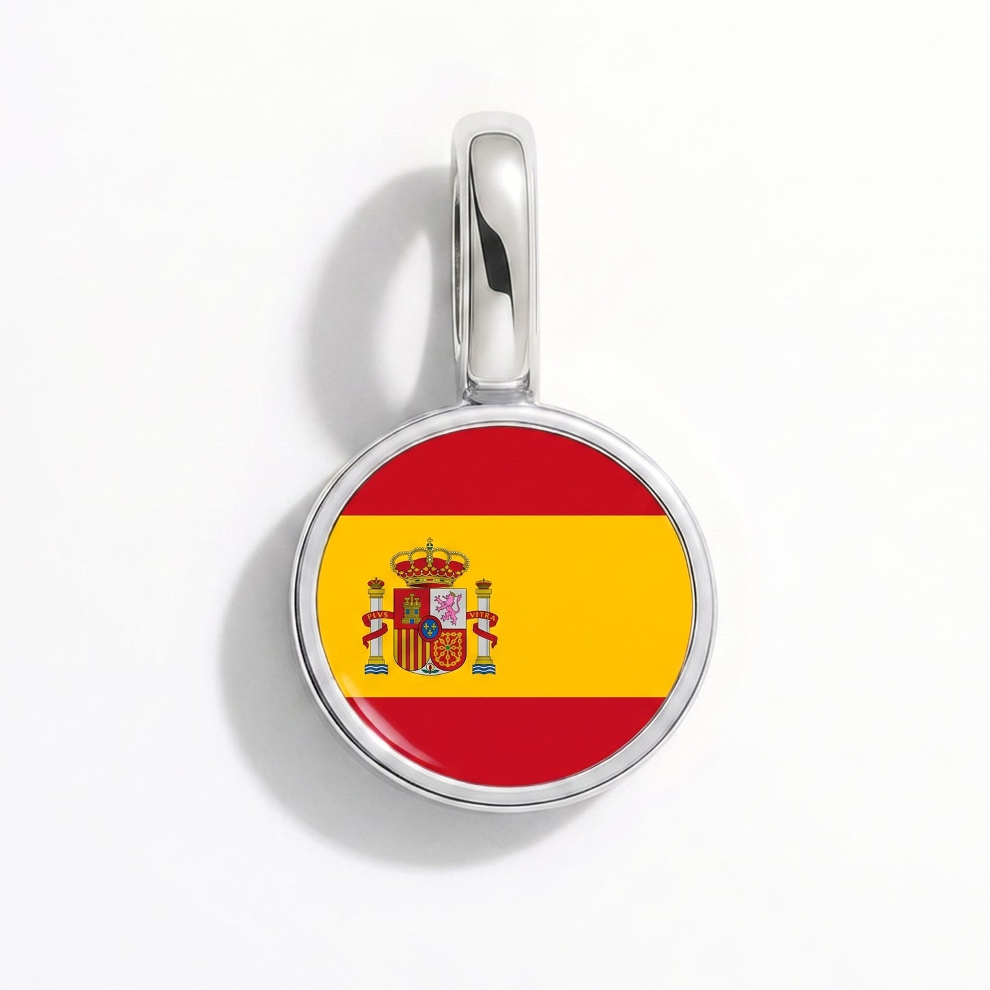 Spanien Flagge – Charm Silber
