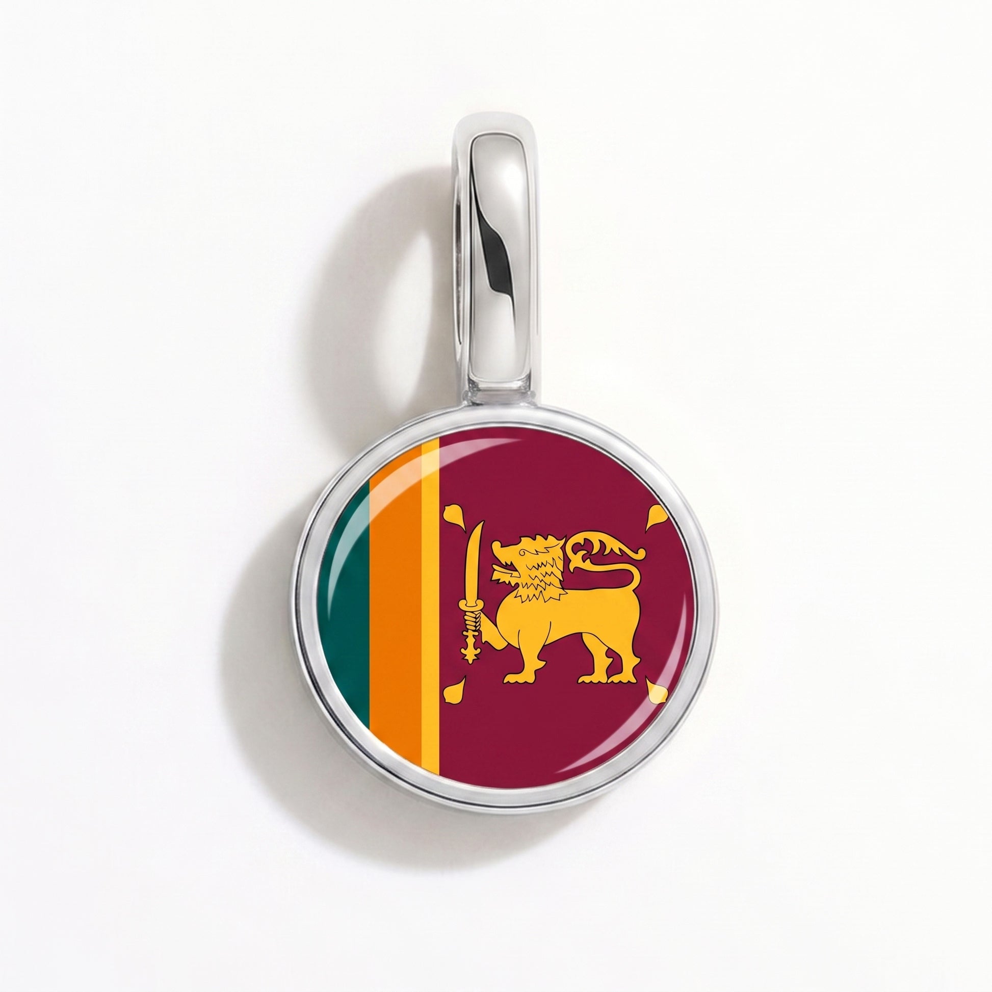 Sri Lanka Flagge – Charm Silber