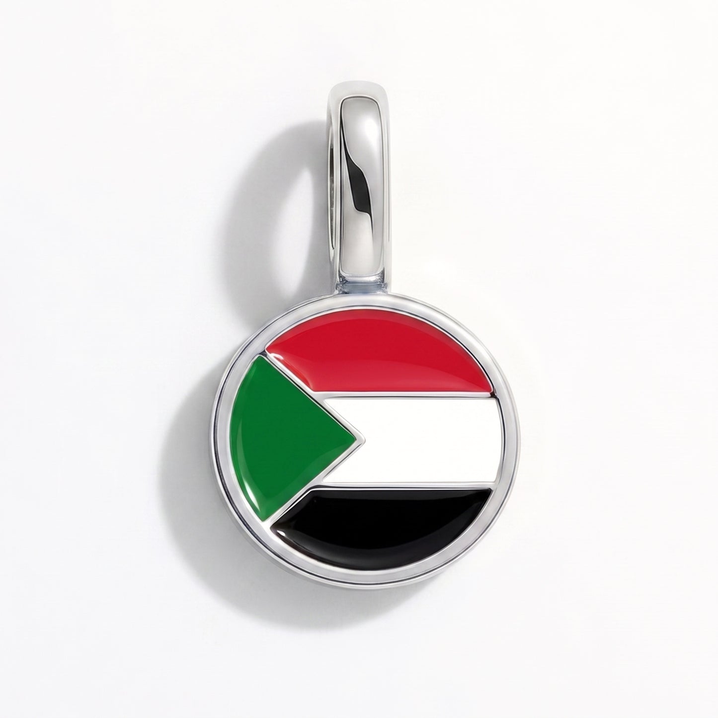 Sudan Flagge – Charm Silber