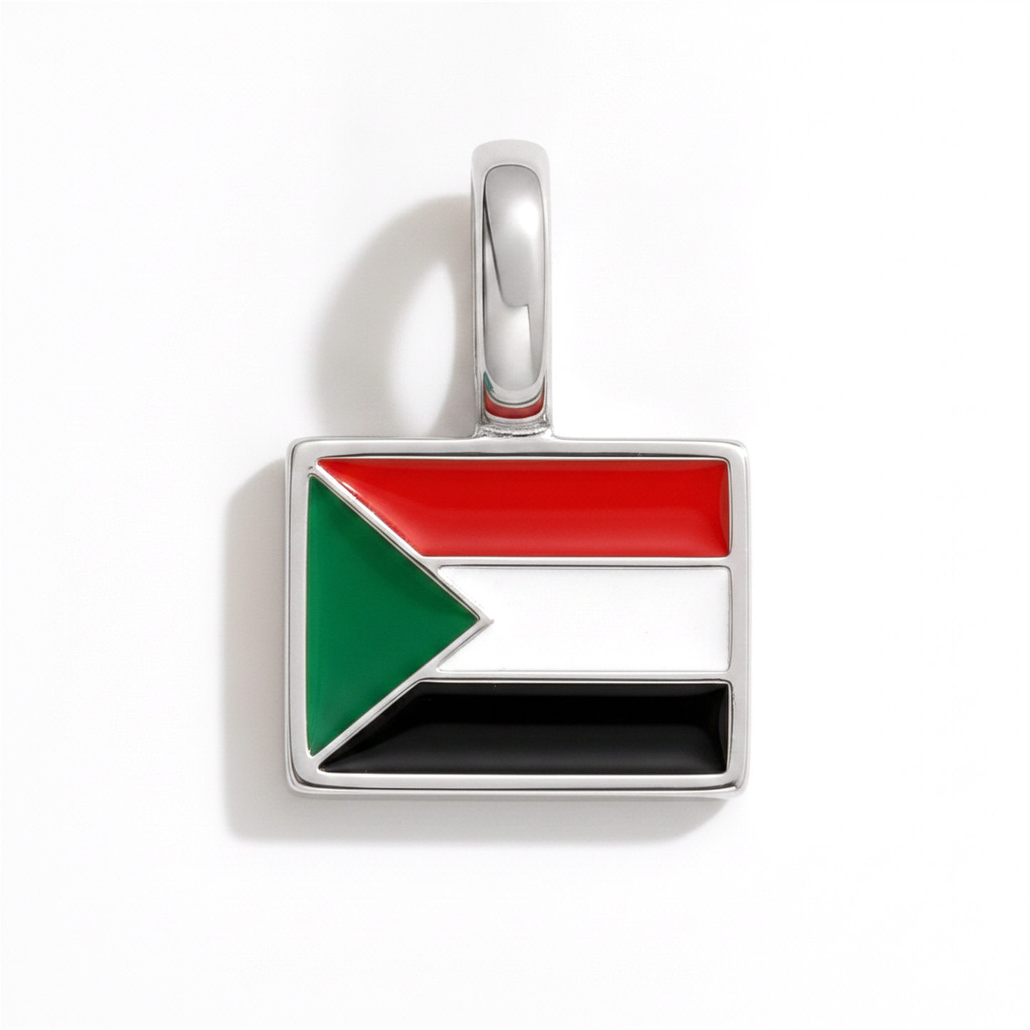 Charm - Flagge Eckig – Silber