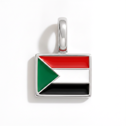 Charm - Flagge Eckig – Silber