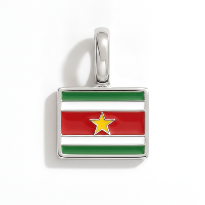 Charm - Flagge Eckig – Silber