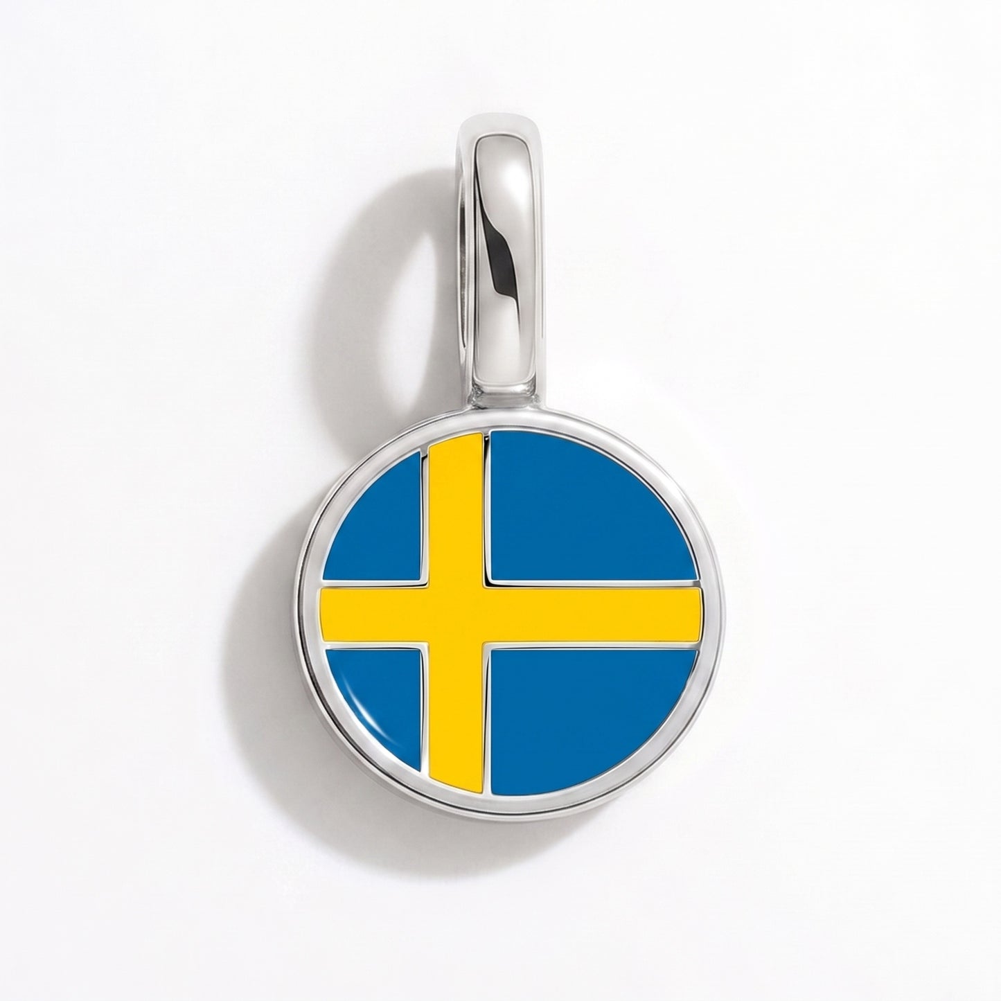 Schweden Flagge – Charm Silber