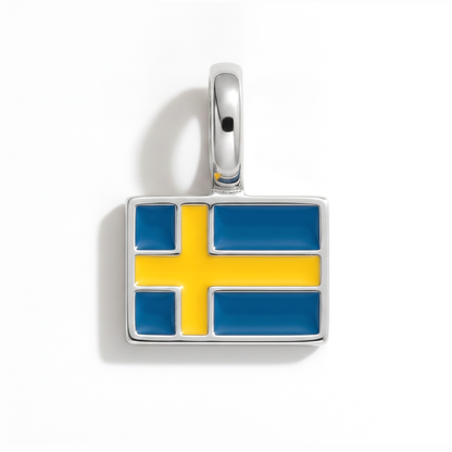 Charm - Flagge Eckig – Silber