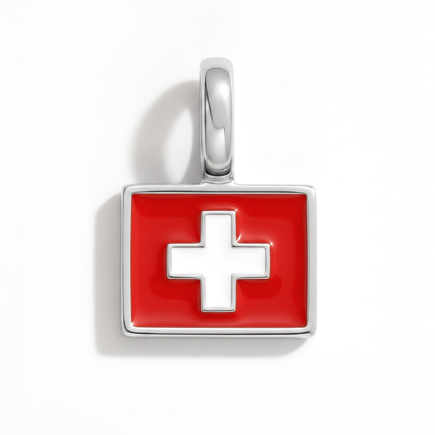 Charm - Flagge Eckig – Silber