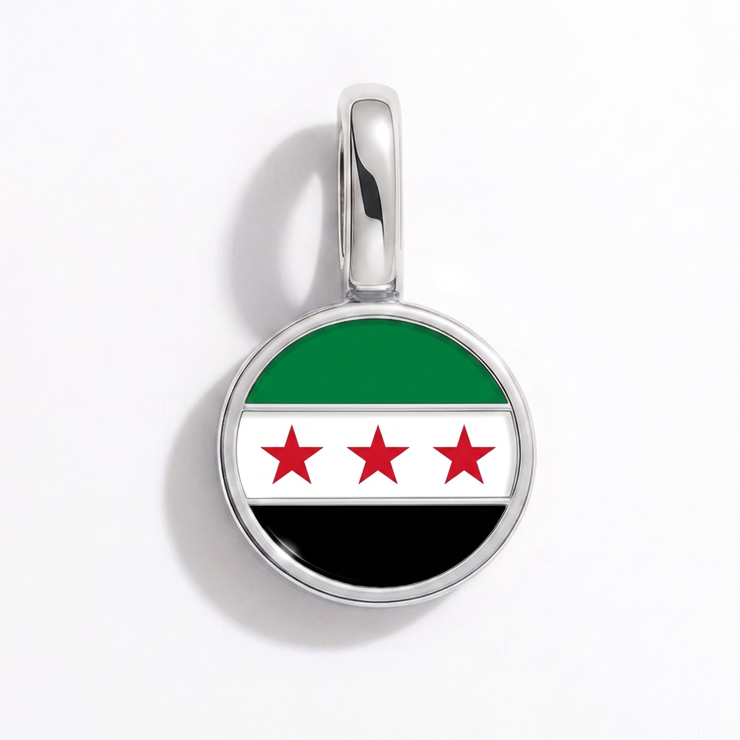 Syrien Flagge – Charm Silber