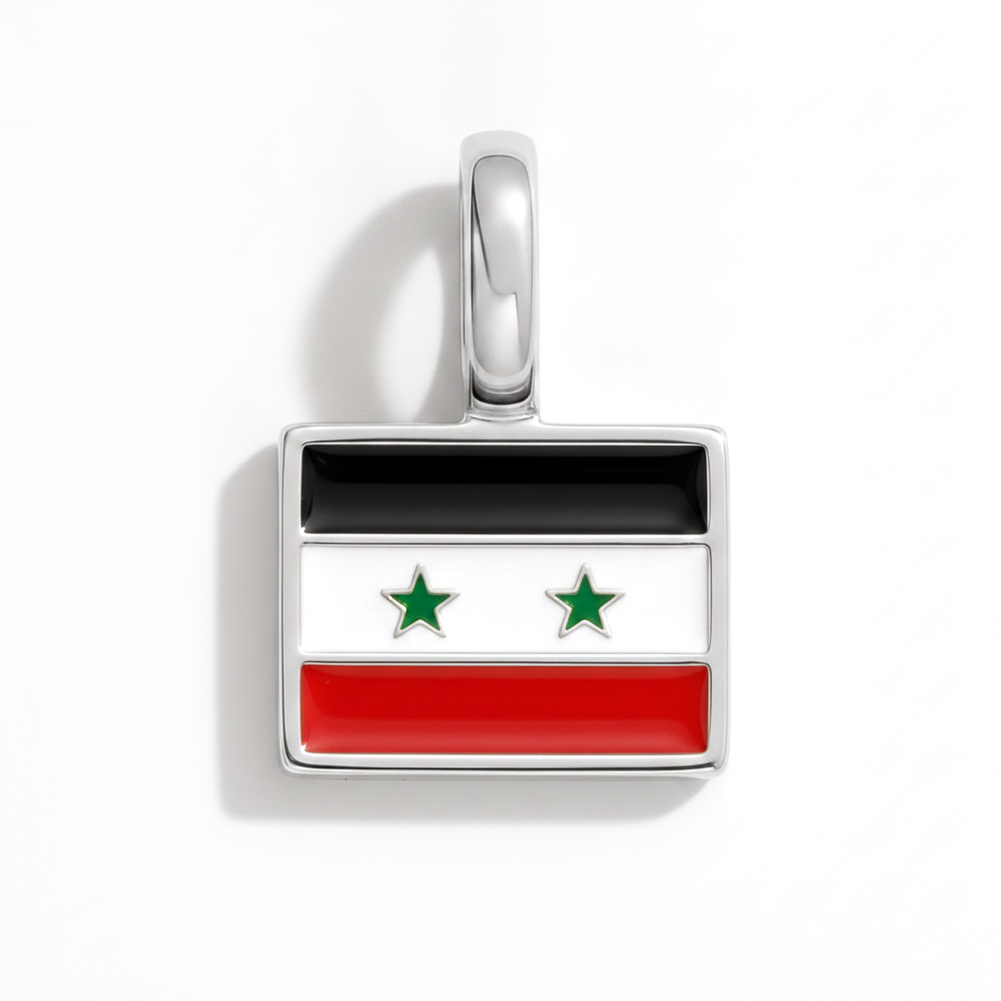 Charm - Flagge Eckig – Silber