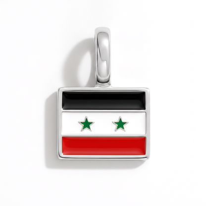 Charm - Flagge Eckig – Silber