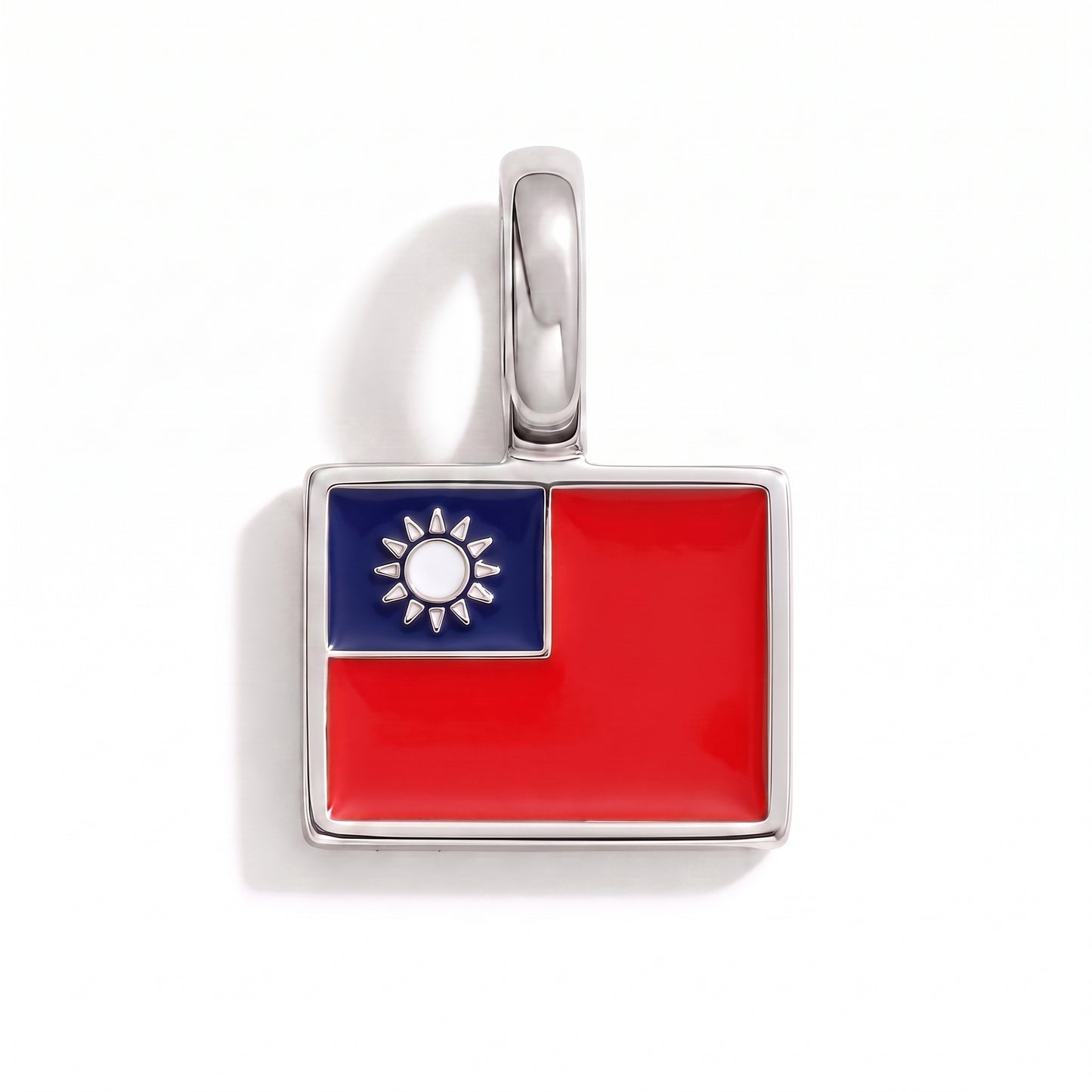 Charm - Flagge Eckig – Silber