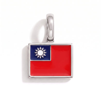 Charm - Flagge Eckig – Silber