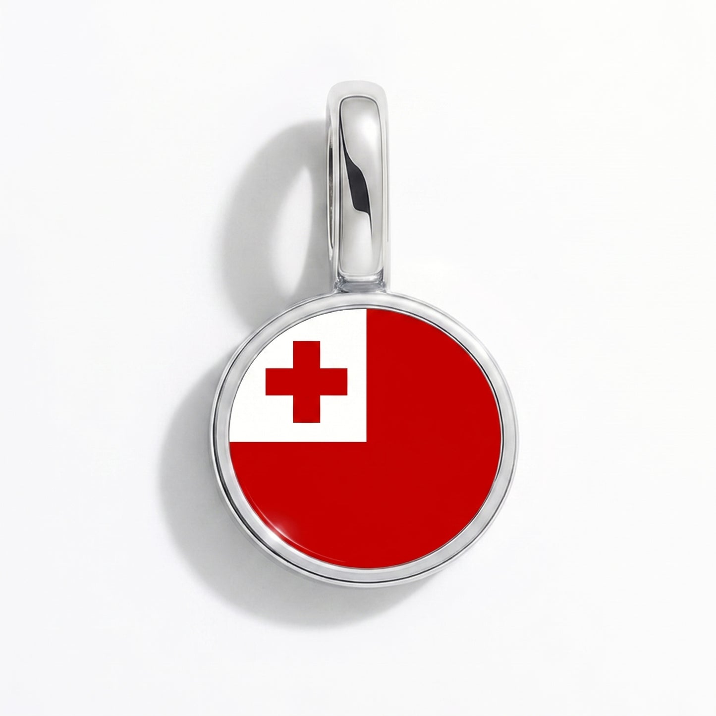 Tonga Flagge – Charm Silber
