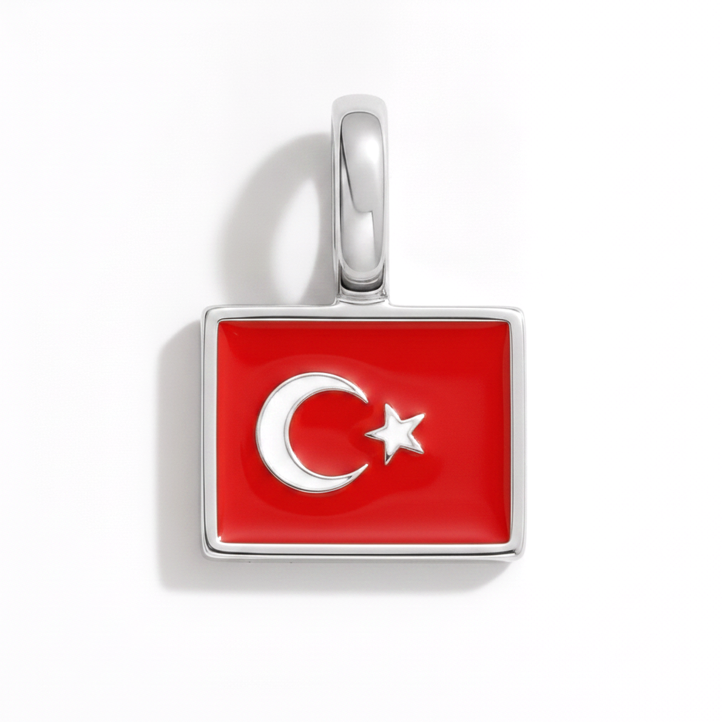 Charm - Flagge Eckig – Silber