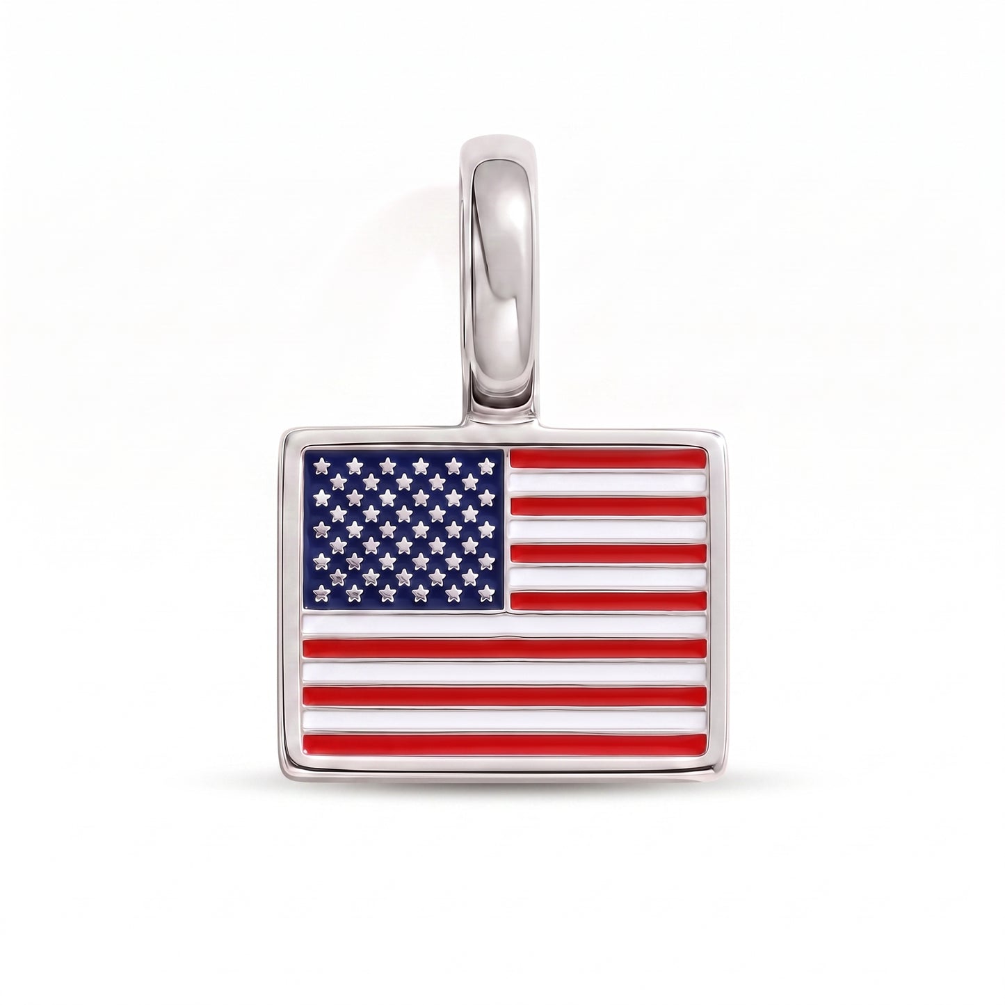 Charm - Flagge Eckig – Silber