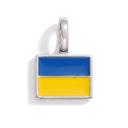 Charm - Flagge Eckig – Silber