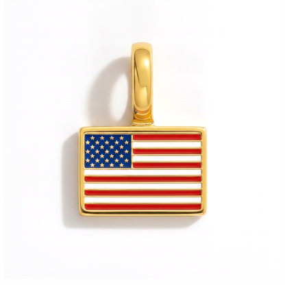 Charm - Flagge Eckig – Gold
