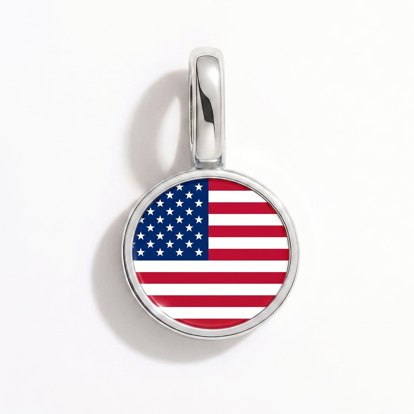 USA Flagge – Charm Silber