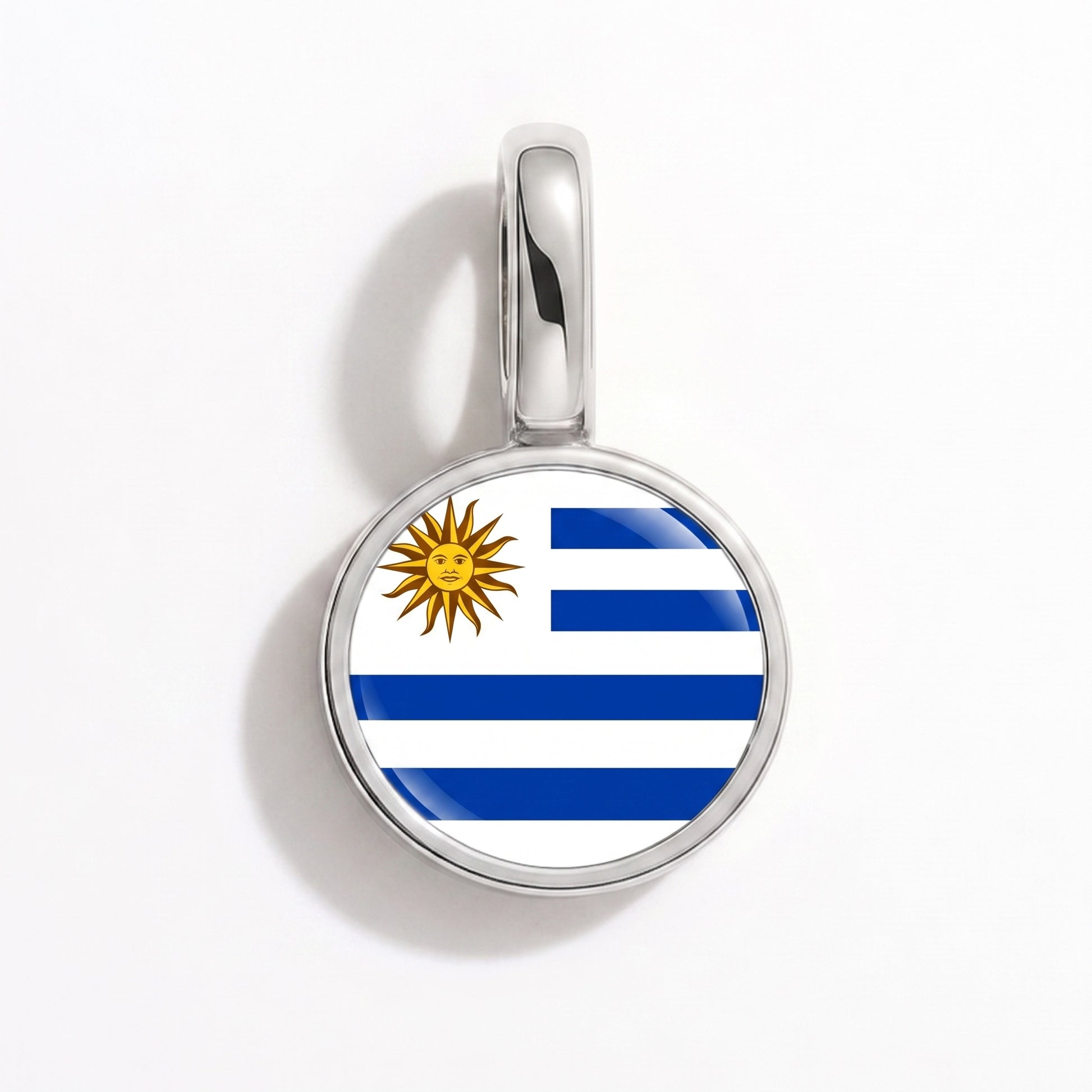Uruguay Flagge – Charm Silber