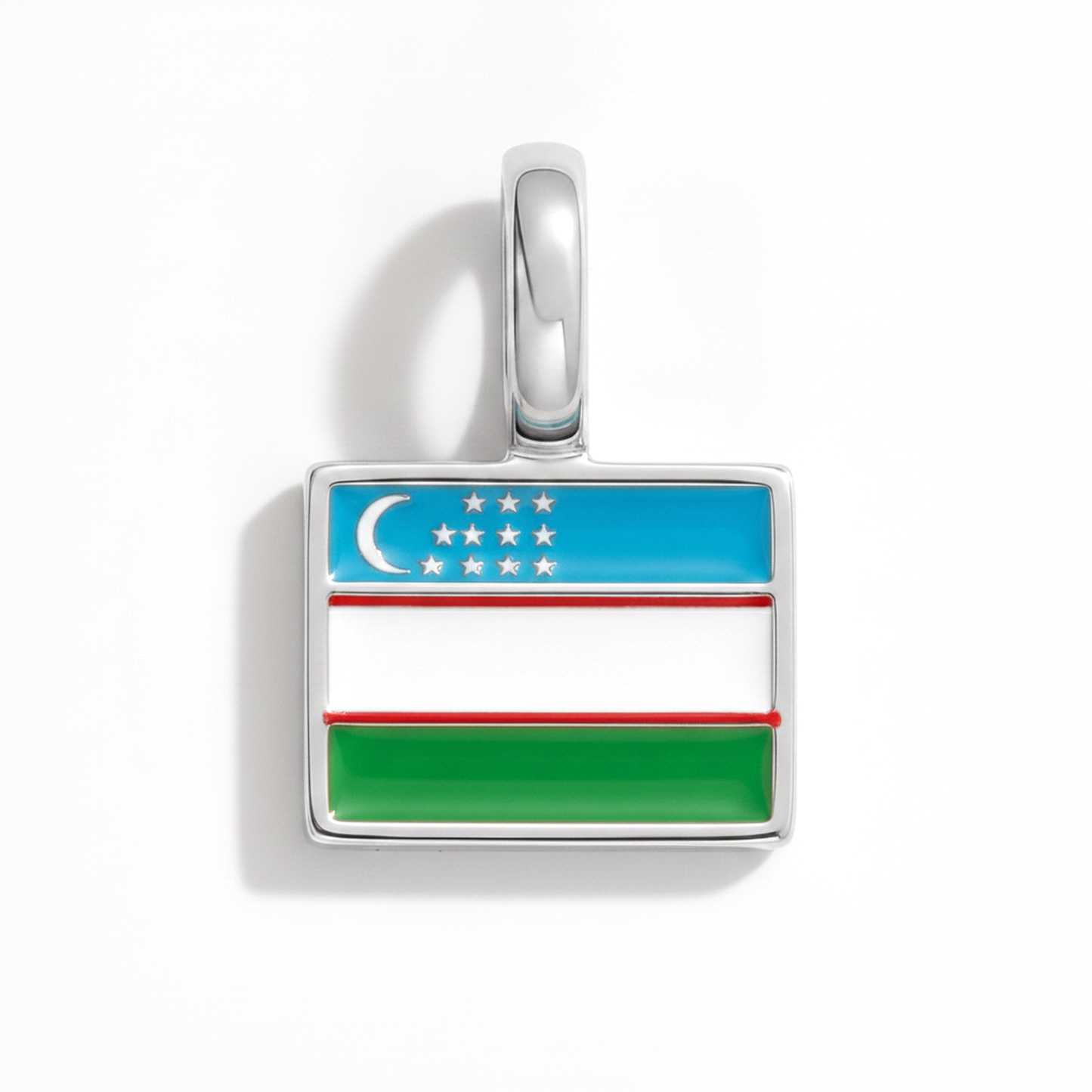 Charm - Flagge Eckig – Silber