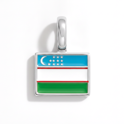 Charm - Flagge Eckig – Silber