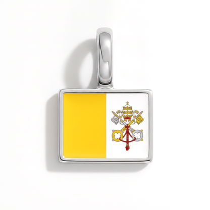Charm - Flagge Eckig – Silber